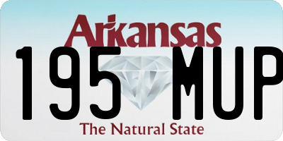 AR license plate 195MUP