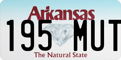 AR license plate 195MUT