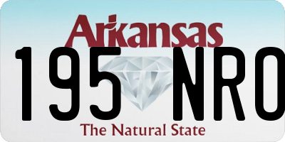 AR license plate 195NRO