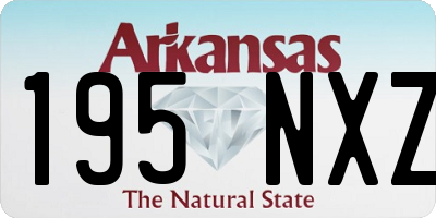 AR license plate 195NXZ