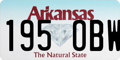 AR license plate 195OBW
