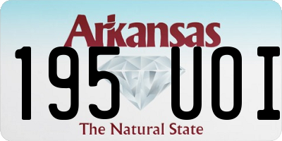 AR license plate 195UOI