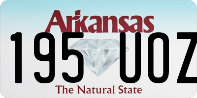 AR license plate 195UOZ