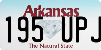 AR license plate 195UPJ