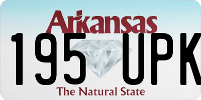 AR license plate 195UPK