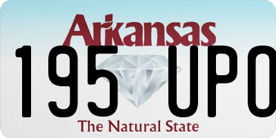 AR license plate 195UPO
