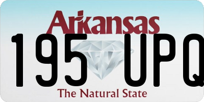AR license plate 195UPQ
