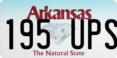 AR license plate 195UPS