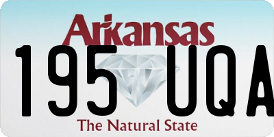 AR license plate 195UQA
