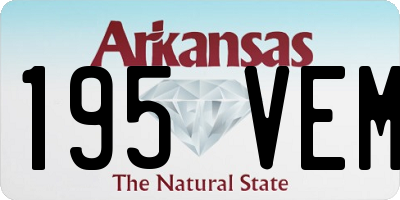 AR license plate 195VEM