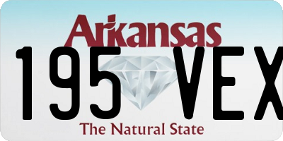 AR license plate 195VEX