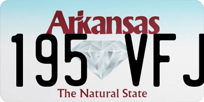 AR license plate 195VFJ