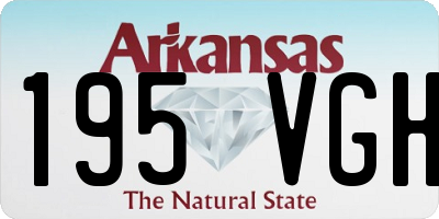 AR license plate 195VGH