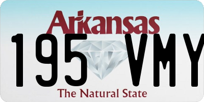 AR license plate 195VMY