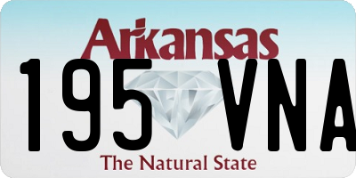 AR license plate 195VNA