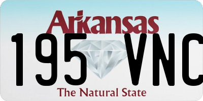 AR license plate 195VNC