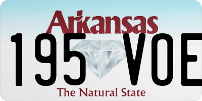 AR license plate 195VOE