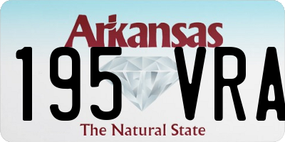 AR license plate 195VRA