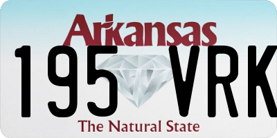 AR license plate 195VRK