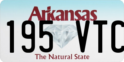 AR license plate 195VTC