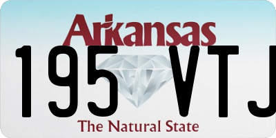 AR license plate 195VTJ