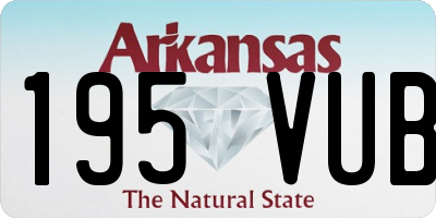 AR license plate 195VUB