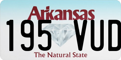 AR license plate 195VUD