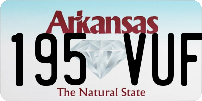 AR license plate 195VUF