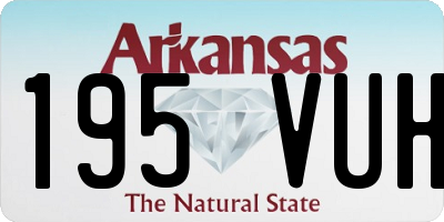 AR license plate 195VUH