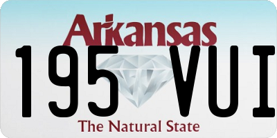 AR license plate 195VUI