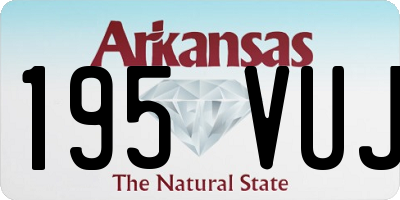 AR license plate 195VUJ