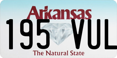 AR license plate 195VUL