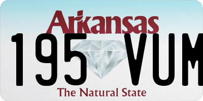 AR license plate 195VUM