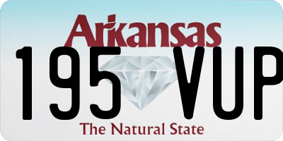 AR license plate 195VUP