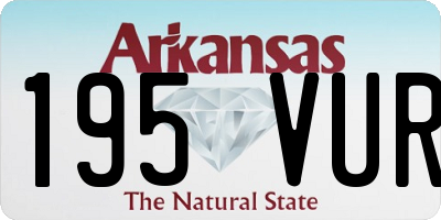 AR license plate 195VUR