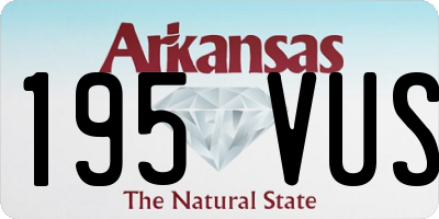 AR license plate 195VUS