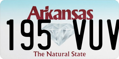 AR license plate 195VUV