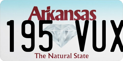 AR license plate 195VUX