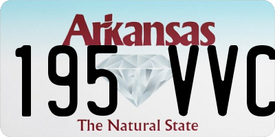 AR license plate 195VVC