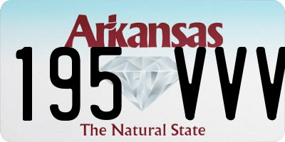 AR license plate 195VVV