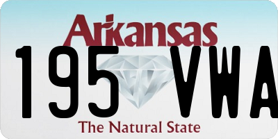 AR license plate 195VWA