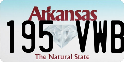 AR license plate 195VWB