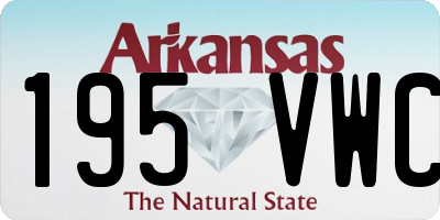 AR license plate 195VWC