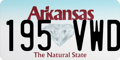 AR license plate 195VWD
