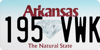 AR license plate 195VWK
