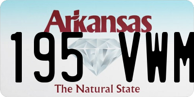 AR license plate 195VWM