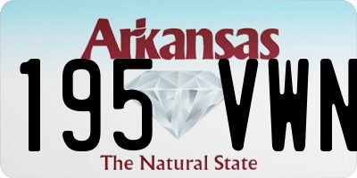 AR license plate 195VWN
