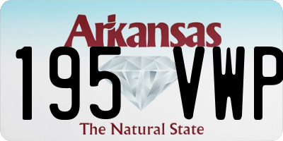 AR license plate 195VWP
