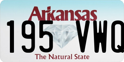 AR license plate 195VWQ