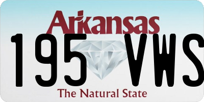 AR license plate 195VWS